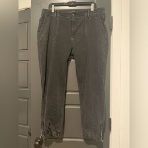 Paige Mayslie Black Cotton Stretch Joggers Size 32 Gently Worn